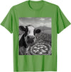 Wildfie – Selfies from Around the World Cow Pizza Selfie Funny Italy Meme Design T-Shirt - Grass Green