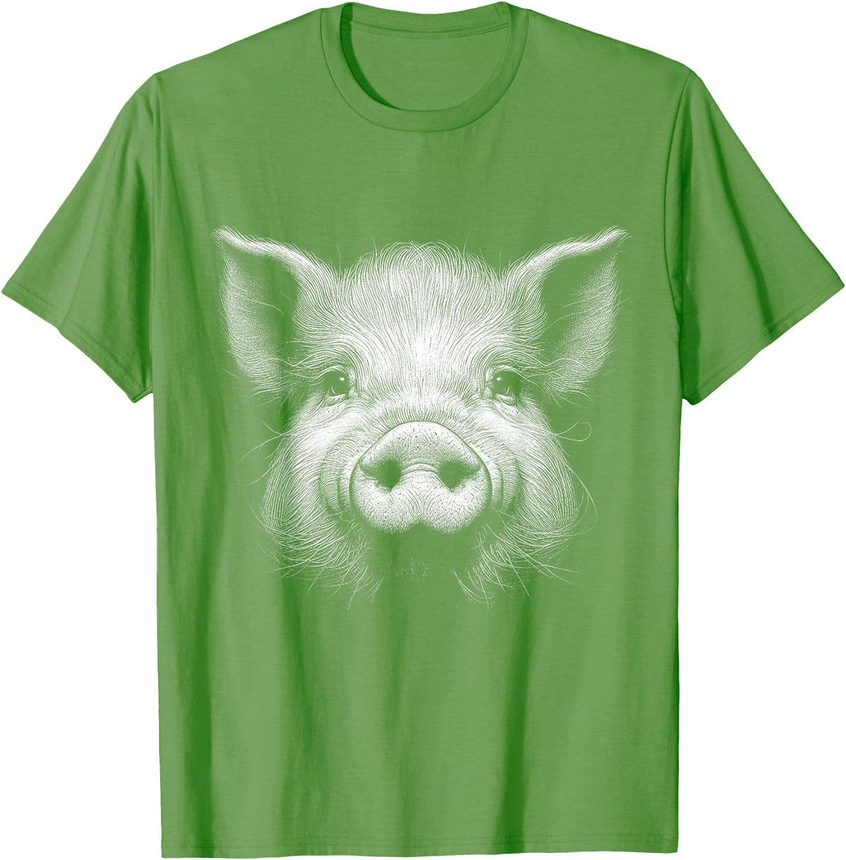 Animal Lovers Funny Quotes And Designs Pig Face Lover Art Design For Men And Women T-Shirt - Grass Green