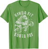 Funny Bear Kinda Fit Sorta Fat Gym Weightlifting Kinda Fit Sorta Fat Funny Gym Bear Weightlifting Workout T-Shirt - Grass Green