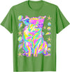 Coastal Summer Animals Beach Art Cute Pig with Hearts Sunglasses Seashells Coastal Summer T-Shirt - Grass Green