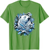 Arctic Polar Bear Winter Snowflakes Christmas Polar Bear Wreath Ice Crystals T-Shirt - Grass Green