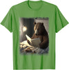Bear reading a book Designs Bear reading a book T-Shirt - Grass Green