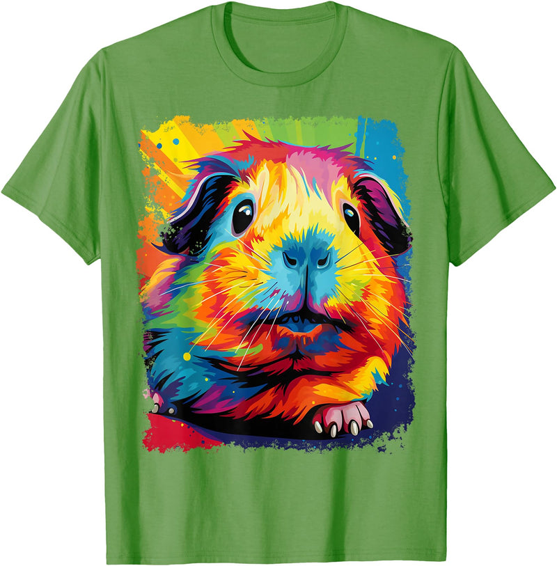 PopArt Pet Animal Prints A Guinea Pig T-Shirt - Grass Green