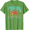 Funny Camping Lovers Gift Tee Hey Look A Menu Funny Bear Camping Retro Vintage Camper Car T-Shirt - Grass Green
