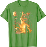 Bunny Howling to the Moon Vintage 90s Animal Easter Day T-Shirt in Grass Green