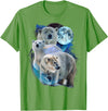 Polar Bears Art Vibes 3 Moon Polar Bears Funny Fur Marine Mammals Bear Art Humor T-Shirt - Grass Green