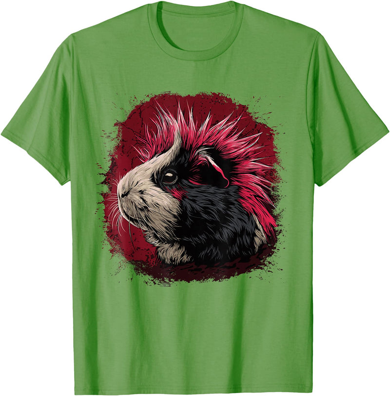Guinea pig pet love Guinea Pig Punk T-Shirt - Grass Green