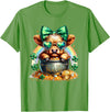 St. Patricks Day Highland Cow Highland Cow Tees St. Patricks Day Highland Cow Highland Cow T-Shirt - Grass Green