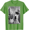 Funny Polar Bear Selfie Titanic T-Shirt - Grass Green