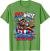 Cute Red White Moo Highland Cow 4th July Summer Red White and Moo Highland Cow 4th July 250 Years Patriotic T-Shirt - Grass