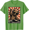 Bear DJ Stuff & Accessories Cool Retro Bear DJ Funny Bears Music Men Women Kids T-Shirt - Grass Green