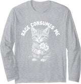 Cat Lover Shirts Rage Consumes Me - Cat Lover Kitten Owner Kitty Long Sleeve T-Shirt