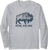 National Bison Range Montana Buffalo Protect Montana National Bison Range Buffalo Camping Conservation Long Sleeve T-Shirt -