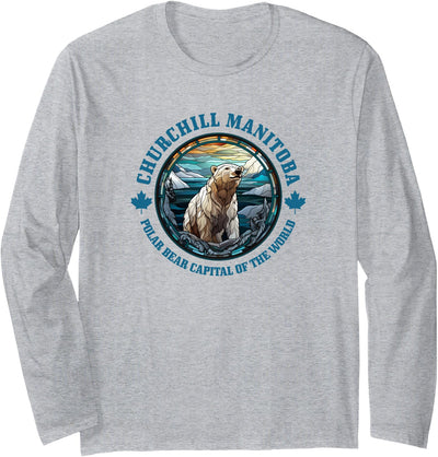 Churchill Polar Bear Shirts & Gifts Churchill Manitoba Canada Polar Bear Capital of the World Long Sleeve T-Shirt