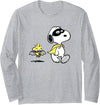 Peanuts - Snoopy Woodstock Halloween Costume Long Sleeve T-Shirt - Heather Grey