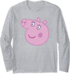Peppa Pig Happy Mummy Pig Big Face Long Sleeve T-Shirt - As Pictured