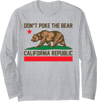 Don’t Poke The Bear California Republic California US State Long Sleeve Shirt
