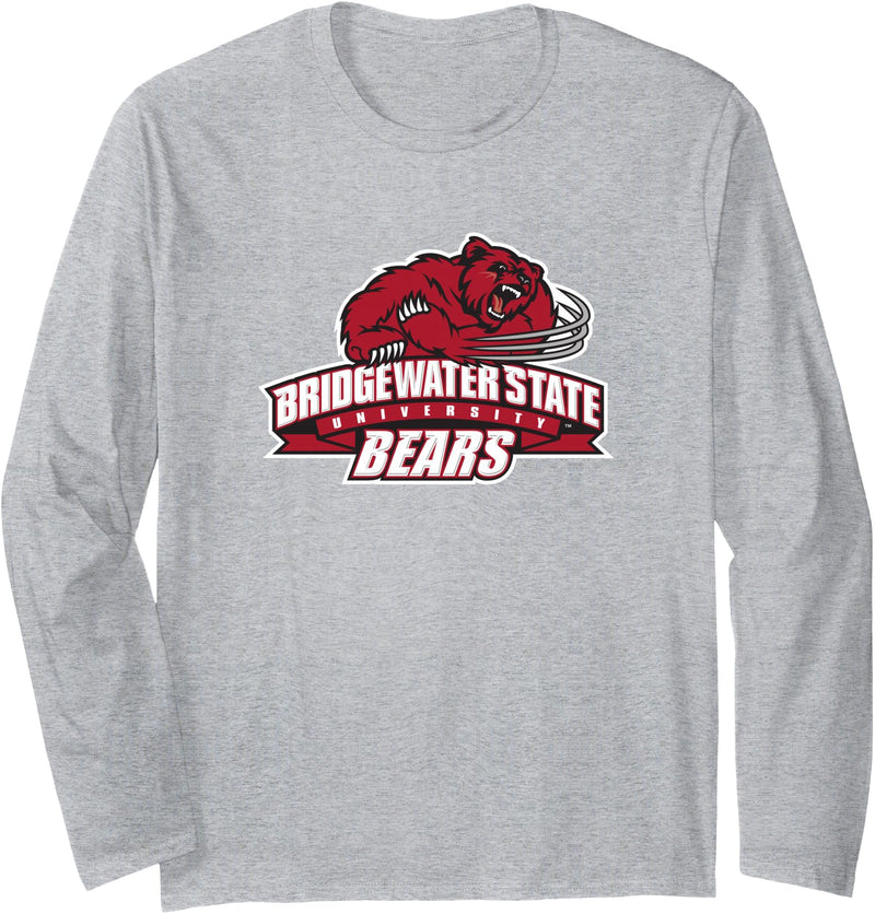 Bridgewater State University Gear - Steve State Bridgewater State University BSU Bears Primary Logo Long Sleeve T-Shirt - As Pictured