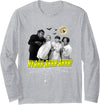 TTS- The Three Stooges NYAHH-AHHH-AHHH! Halloween Long Sleeve T-Shirt - Heather Grey