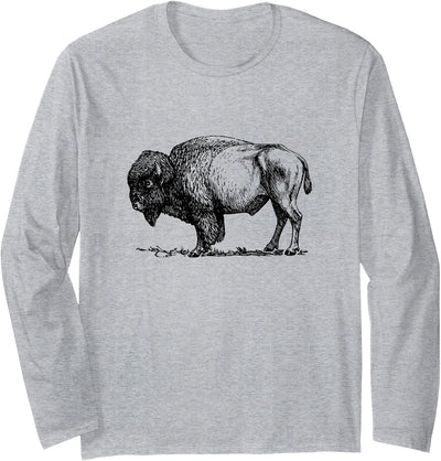Cow Bison Buffalo Logo Simple Bison Profile T-Shirt