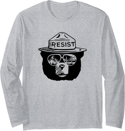 Save The National Parks Resist Bear Sunglasses Long Sleeve Shirt