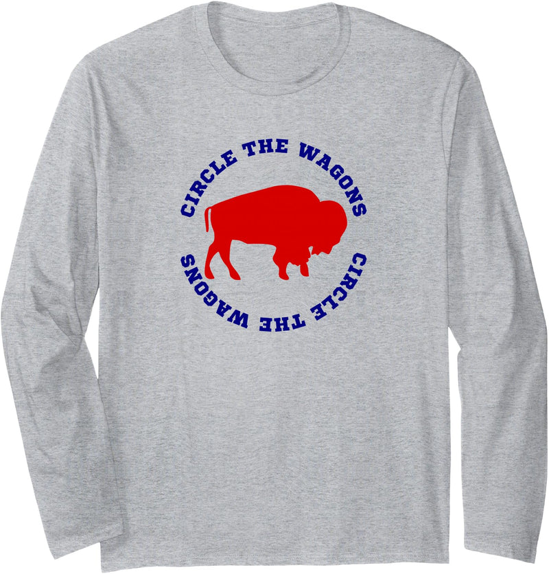 Lauren Elin Designs Buffalo Circle the Wagons Long Sleeve T-Shirt - As Pictured