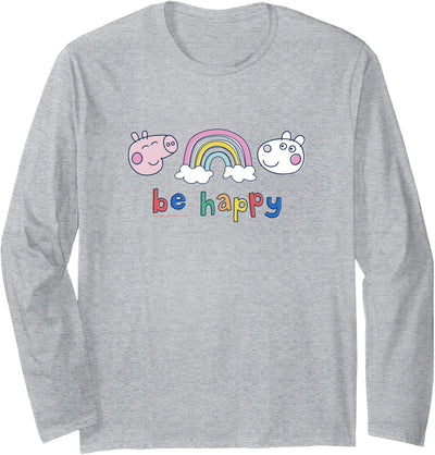 Be Happy Suzy & Peppa BFF's Rainbow Logo Long Sleeve T-Shirt