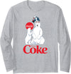 Coca-Cola Company Coca-Cola - Polar Bears And Coca-Cola Long Sleeve T-Shirt - Heather Grey