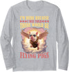 Flying Pigs FH I'm Here Because I Was Told There Would Be Flying Pigs | -- Long Sleeve T-Shirt - Heather Grey