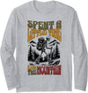 Funny Skeleton Hiker Tee Shirt Spent A Little Time On The Mountain - Skeleton Hiker Long Sleeve T-Shirt - As Pictured