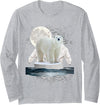 Funny Polar Bear Shirts Polar Bears - Wildlife Zoo Animal Lover Zookeeper Nature Long Sleeve T-Shirt - Heather Grey