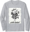 Follow the White Rabbit Long Sleeve Shirt in Heather Grey