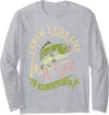 I Know I Fish Like A Girl Try To Keep Up Design I Know I Fish Like A Girl Try To Keep Up Funny Fishing Women Long Sleeve T-Shirt - Heather Grey
