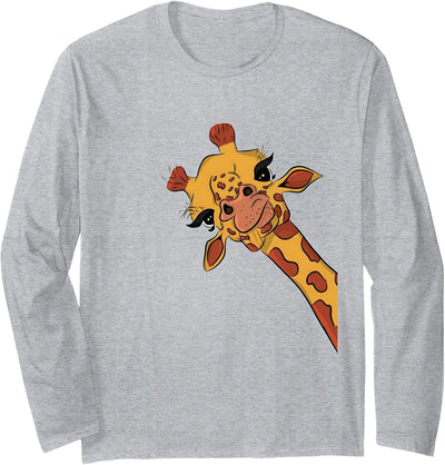 Love Giraffes Women Shirt Giraffe Lovers for Kids and Girls Long Sleeve T-Shirt - Adult Unisex