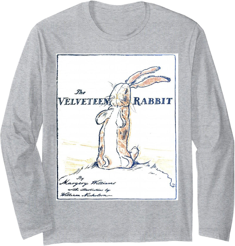 The Velveteen Rabbit Christmas Birthday Gift Long Sleeve Shirt in Heather Grey