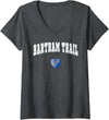 Official High School Fan Gear Womens Bartram Trail High School Bears V-Neck T-Shirt - Dark Heather Grey