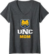 Campus Lab Womens University of Northern Colorado Bears Mom V-Neck T-Shirt - Dark Heather Grey