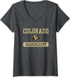Elite Authentics Womens Colorado Buffaloes Grandparent Officially Licensed V-Neck T-Shirt - Dark Heather Grey