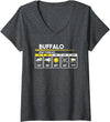 Buffalo 5 Days Forecast Tees Womens Buffalo 5 Days Forecast V-Neck T-Shirt - Dark Heather Grey