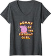Womens Peppa Pig Mummy of The Birthday Girl V-Neck T-Shirt Small - Dark Heather Grey