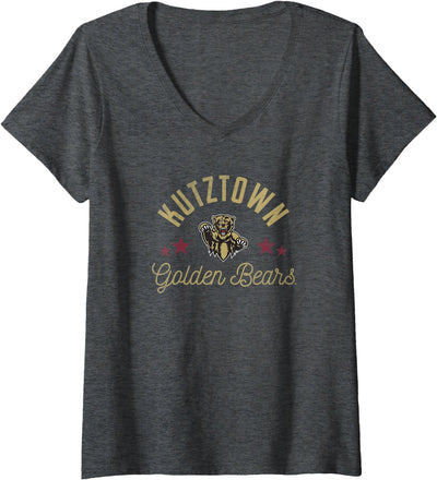 Womens Kutztown University Golden Bears Logo V-Neck T-Shirt