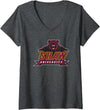 Elite Authentic Womens Shaw Bears Icon Officially Licensed V-Neck T-Shirt - Dark Heather Grey