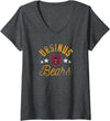 Campus Lab Womens Ursinus College Bears Logo V-Neck T-Shirt - As Pictured