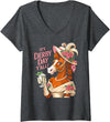 Funny Horse Talk Derby To Me Outfit Men Women Women's Horse Racing It's Derby Day Yall KY Derby Horse 2026 V-Neck T-Shirt - Dark Heather Grey