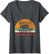 Farm House Gift Tee.Co Womens Vintage Farm Pig Farming Support Your Local Farmer Gift V-Neck T-Shirt - Dark Heather Grey