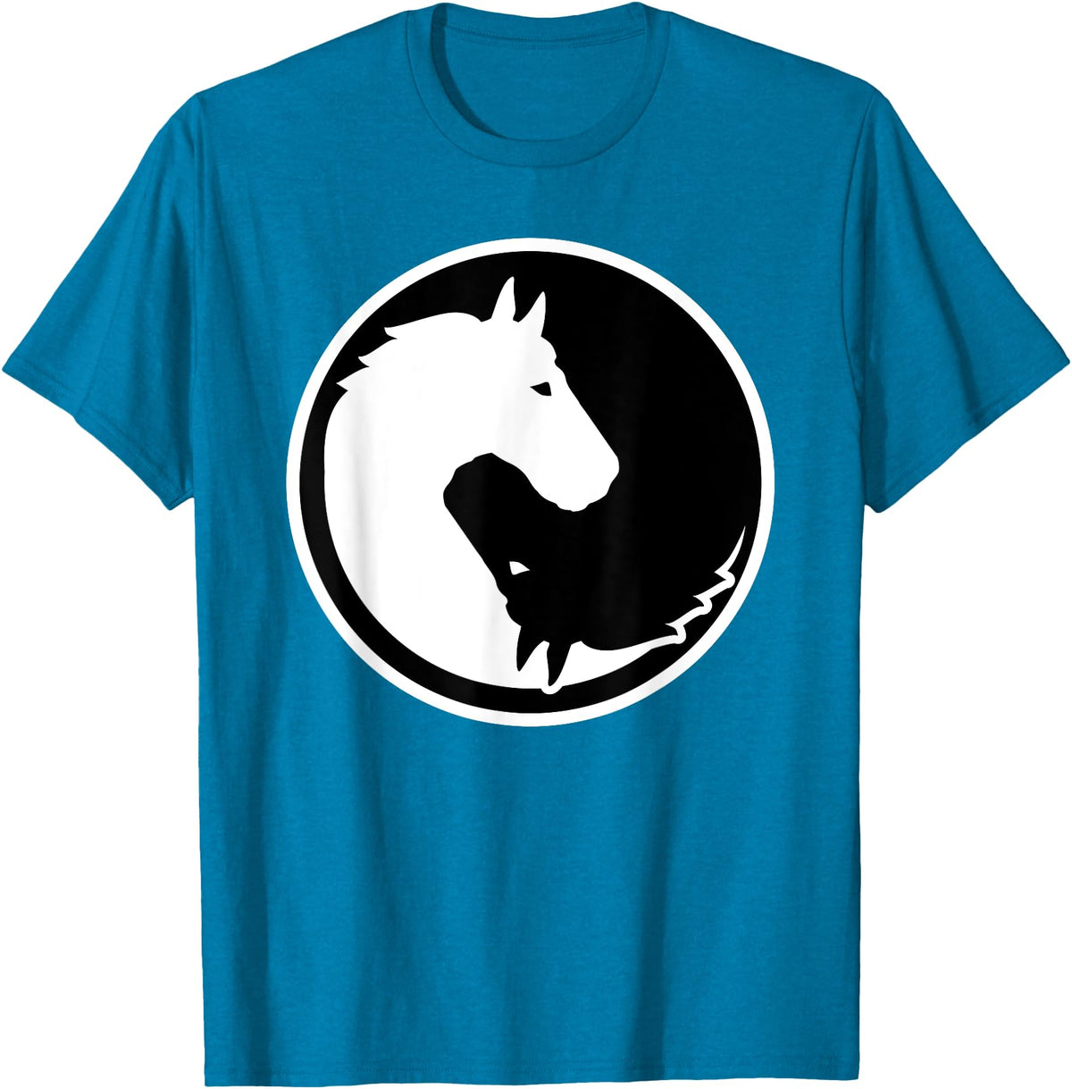 Horse gifts Horse yin and yang T-Shirt - Sapphire Blue