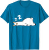 Sleeping Animals Tees And Gifts Llama Sleeping Tired Llama Pajama Love Llamas T-Shirt - Sapphire Blue