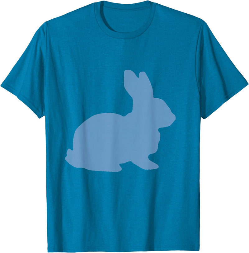 Cute Blue Rabbit Lover Bunny Graphic T-Shirt in Sapphire Blue