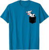 In My Your Pocket Food, Animales, Birds, Fish Pocket Animal Cute Cow Funny Cow Lover Adorable Pocket Cow T-Shirt - Sapphire