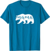 The Persnickety Owl Family Bears #1 Mama Bear Shirt Mama Bear T-Shirt Mama Mom Mommy Tee Shirt T-Shirt - Sapphire Blue